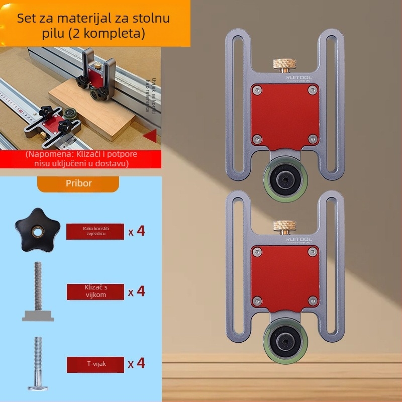Dodatak za stolni pilu - Aluminijska legura - Marka RUITOOL - Za drvene stolne pile - Kućna uporaba
