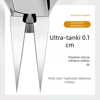 Mingxiang kliješta za urasle nokte – plastika + nehrđajući čelik, prijenosno kućna njega, kliješta za kanale noktiju, višenamjenske pincete
