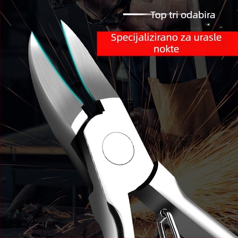Kuke za nokte od nehrđajućeg čelika, prijenosni pedikurni alati s kliještima za brazdu nokta i višenamjenske pincete