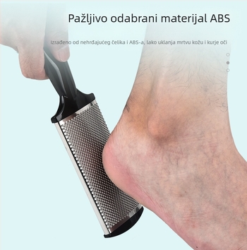 Baifei alat za njegu stopala od nehrđajućeg čelika i plastike za uklanjanje mrtve kože, ovalni oblik stopala, težina 95 g, pakiranje 300 kom, moguća privatna etiketa