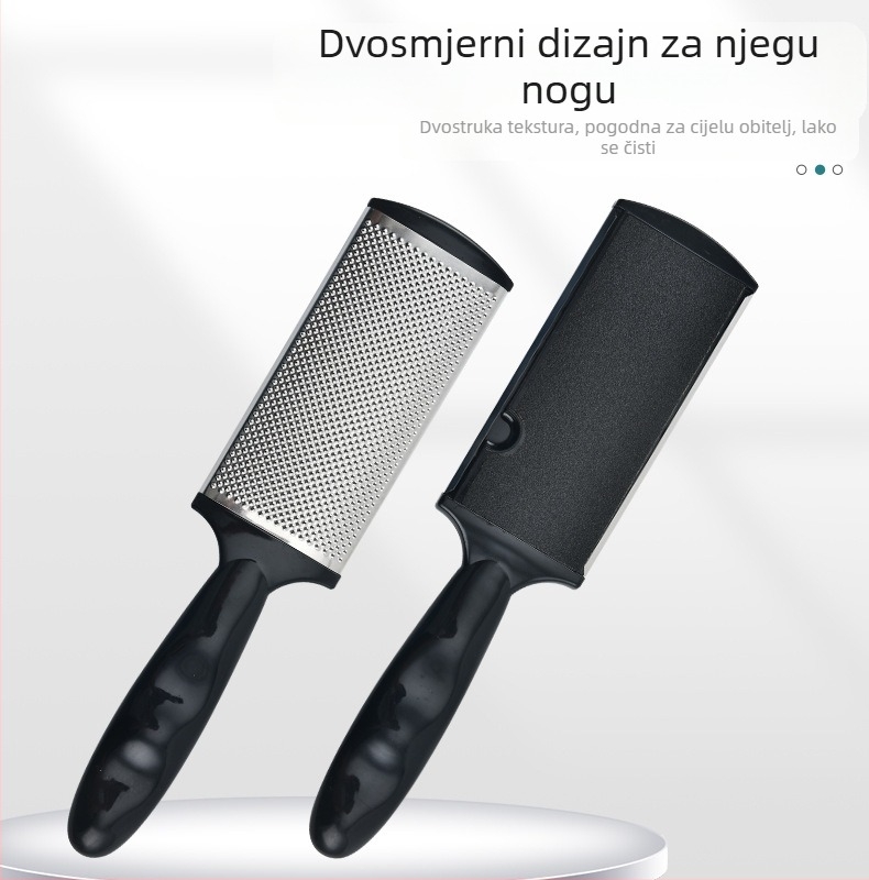 Baifei alat za njegu stopala od nehrđajućeg čelika i plastike za uklanjanje mrtve kože, ovalni oblik stopala, težina 95 g, pakiranje 300 kom, moguća privatna etiketa