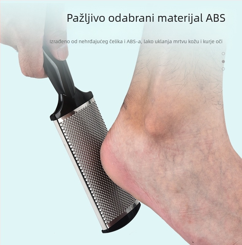 Baifei alat za njegu stopala od nehrđajućeg čelika i plastike za uklanjanje mrtve kože, ovalni oblik stopala, težina 95 g, pakiranje 300 kom, moguća privatna etiketa
