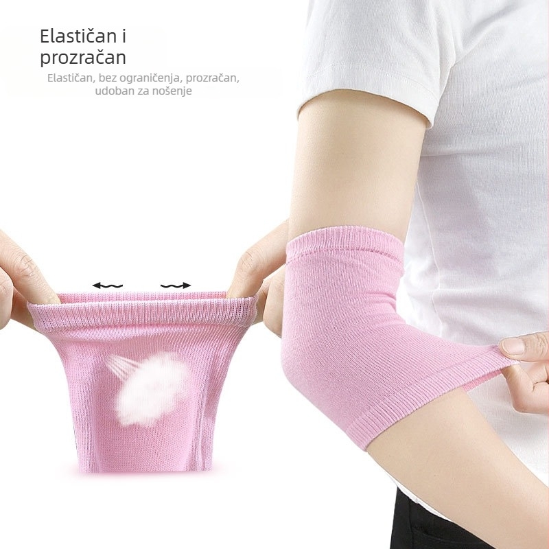 Gelna rukavica za lakat, prozračna — Materijal: Gel + Pamuk 85% + Elastan 5%; Publika: Odrasli; Sportovi: Svi; Scenariji upotrebe: Trčanje, Fizički trening, Zdravstveni masažni, Šah i karte, Biciklizam