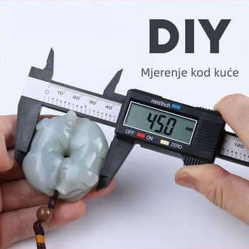 Vernier šubler za kućnu upotrebu, kompaktni mjerni alat za jade narukvice, plastično kućište
