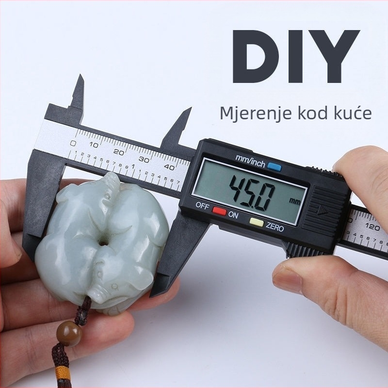 Vernier šubler za kućnu upotrebu, kompaktni mjerni alat za jade narukvice, plastično kućište