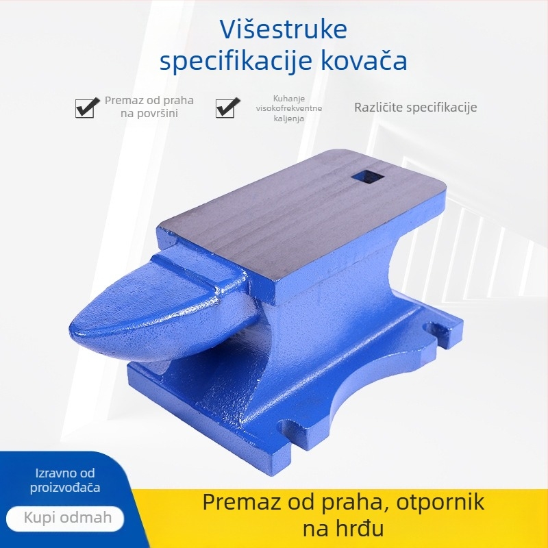 Mali lijevano kovadlo od lijevanog željeza za održavanje bušilica, Seri marka, s stabilnošću hvatanja.