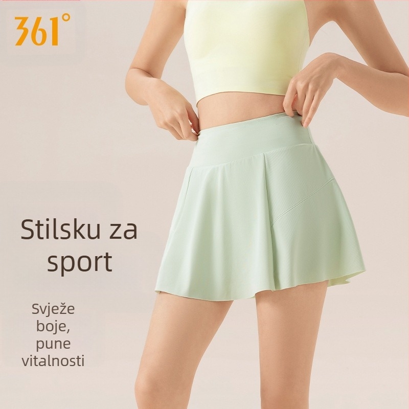 Joga suknja 361 — svestrana suknja za jogu/tenis s pokrivanjem bokova i cvjetnim dizajnom, diskretno (Brand: 361; Sezona: Ljeto 2024; Tip: Suknja za pokrivanje joge/tenisa)