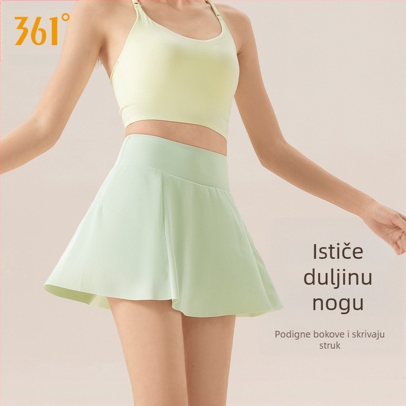 Joga suknja 361 — svestrana suknja za jogu/tenis s pokrivanjem bokova i cvjetnim dizajnom, diskretno (Brand: 361; Sezona: Ljeto 2024; Tip: Suknja za pokrivanje joge/tenisa)