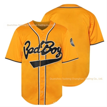 Baseball košulja s BIGGIE vezom, filmska verzija, unisex, poliester materijal, karikatura uzorak