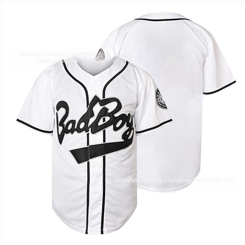 Baseball košulja s BIGGIE vezom, filmska verzija, unisex, poliester materijal, karikatura uzorak