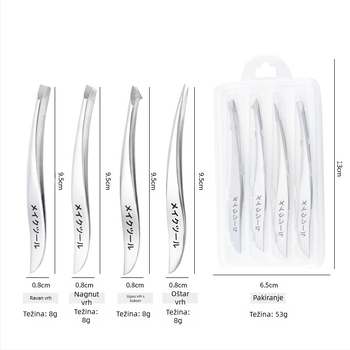 Fengcheng klips za obrve od nehrđajućeg čelika — set kozmetičkih alata