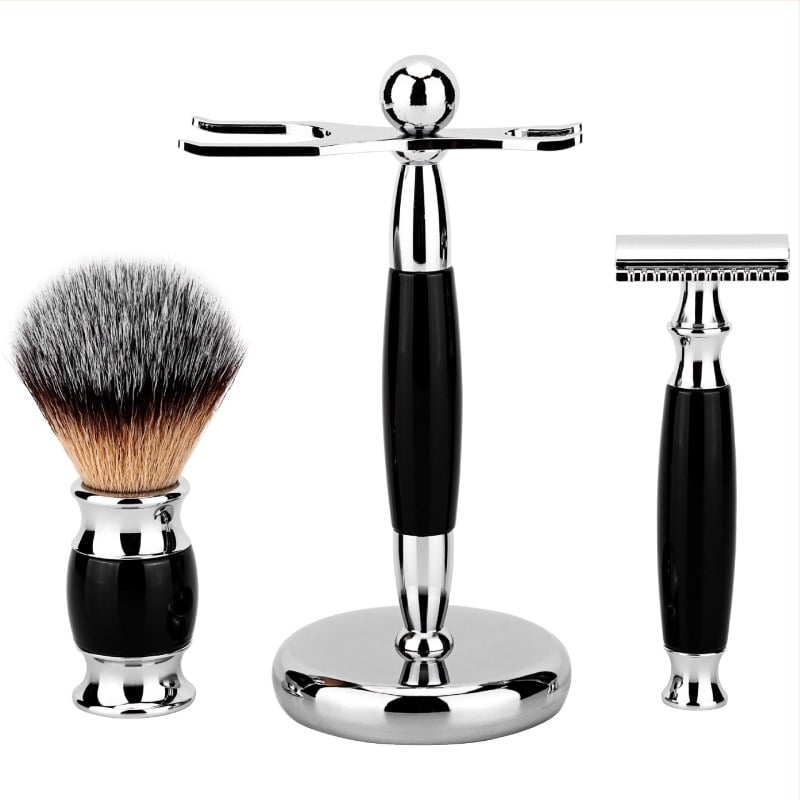 Xinming Ručni set za brijanje s četkom za bradu i pjenom četkom, oštrice odvojeno, pakiranje 50 komada
