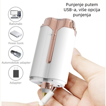 Električni uređaj za uklanjanje dlačica za žene, periv, USB napajanje, dvostruka glava s nehrđajućim čeličnim oštricama, model S107, četkasti motor