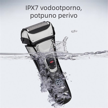 Električna brijač za cijelo tijelo, vodootporan, USB punjenje, recipročna glava s tri oštrice, ugrađena baterija 800-1000 mAh, do 60 minuta rada, maksimalna snaga 3W