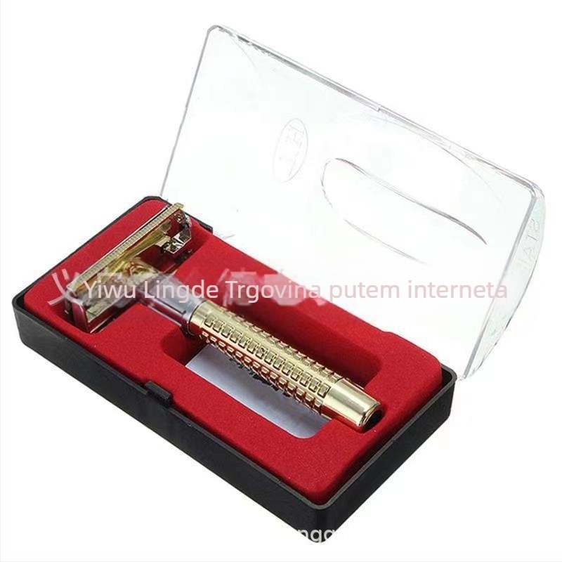 Honglong ručni brijač – nehrđajući čelik, dvostruka oštrica, klasični muški brijač