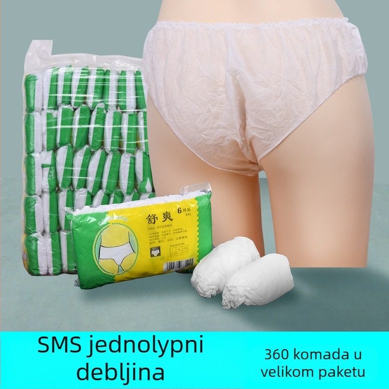 Jednokratne gaće za saunu od netkanog materijala, bez šavova, srednji struk, elastičan otvor