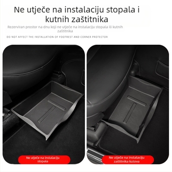 Kutija za pohranu ispod sjedala za Tesla Model Y, vodootporna plastika, unutarnji organizator