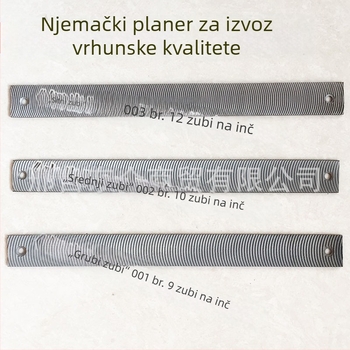 Automobilski fajl za lim s prilagodljivim stezalom, nosačem za planersku oštricu i plosnim polukružnim oblikom (više serija)