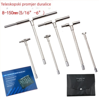 HUOTO Vernier mjerač unutarnjeg promjera, podesivi izvlaci mjerač, raspon 8-150 mm, okrugla glava za rupu