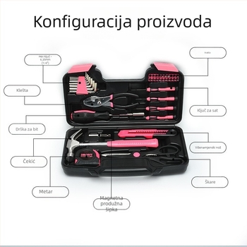 36-dijelni set alata, karbonskog čelika, ručni alati za kućne popravke
