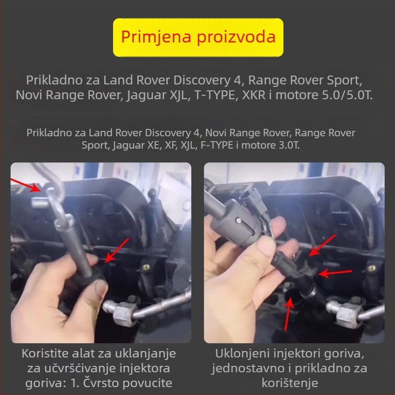 Alat za demontažu ubrizgivača goriva za Range Rover Discovery 5.0 i Jaguar 3.0T, karbonska čelika, neto težina 200 g