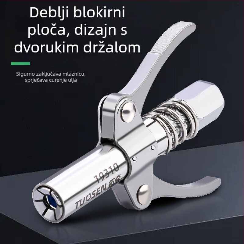 Topson univerzalni nastavak za pištolj za mazivo, dvostruka ručka, ručno upravljanje, visokotlačni izlaz