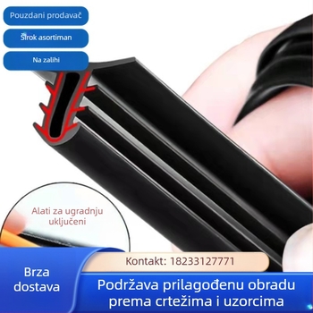 1,6 m traka za zvučnu izolaciju srednje konzole automobila i brtvilo ploče instrumenata za spoj između ploče i prednjeg stakla radi smanjenja buke