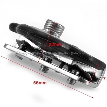 Držač registarske pločice – nosač za ugradnju za univerzalni poklop motora s LED trakom (aluminijska legura; univerzalni montažni; tri ili pet otvora)