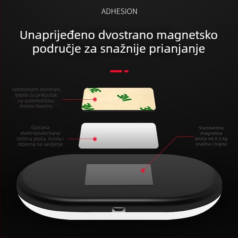 Auto unutarnje LED svjetlo na krovu, 800 lm, 2,2 W, DC 5,0 V