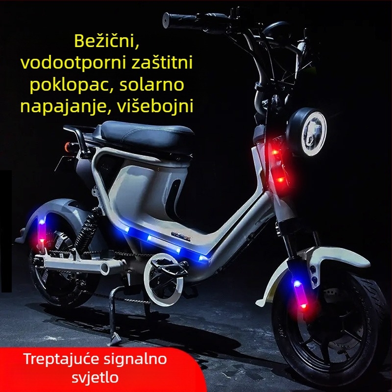 Solarna svjetlosna lampica za gril auta, motocikle i električna vozila – univerzalno upozoravajuće bljeskanje za noćnu vožnju (6W, 5V, 1.2A, Model 5874)