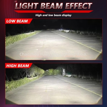 LED prednja svjetla za automobil s dvostrukim lećama i reflektirajućim kućištem, kućište od avionskog aluminija, mogućnost prilagodbe