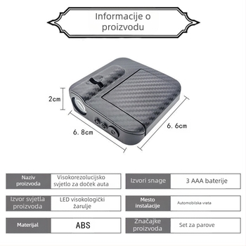 Automobilsko svjetlo dobrodošlice, ABS, 12V, 2A, univerzalno