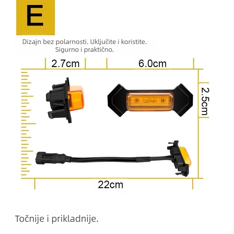 Tacoma dnevno LED svjetlo – Takuma Middle Net Light, LED, 12V, 1W, 1000 lm