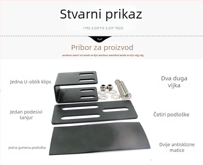 Klip za montažu reflektora na krovu automobila, LX-XL, legura čelika, IP68, 12V, 90W