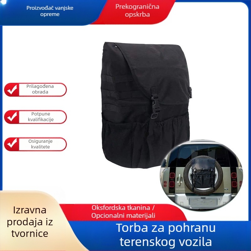 Torba za otpad u automobilu s visećim organizatorom i spremnikom za rezervni kotač SUV, velika kapaciteta