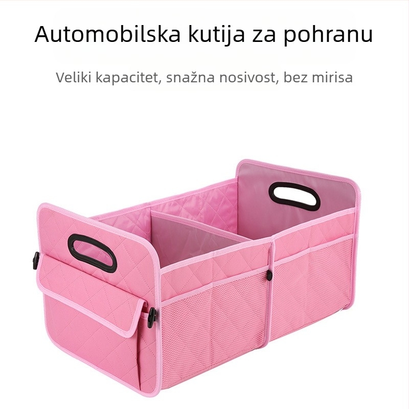 Kutija za skladištenje u prtljažniku automobila, Oxford tkanina, vodootporna, sklopiva, s ručkom