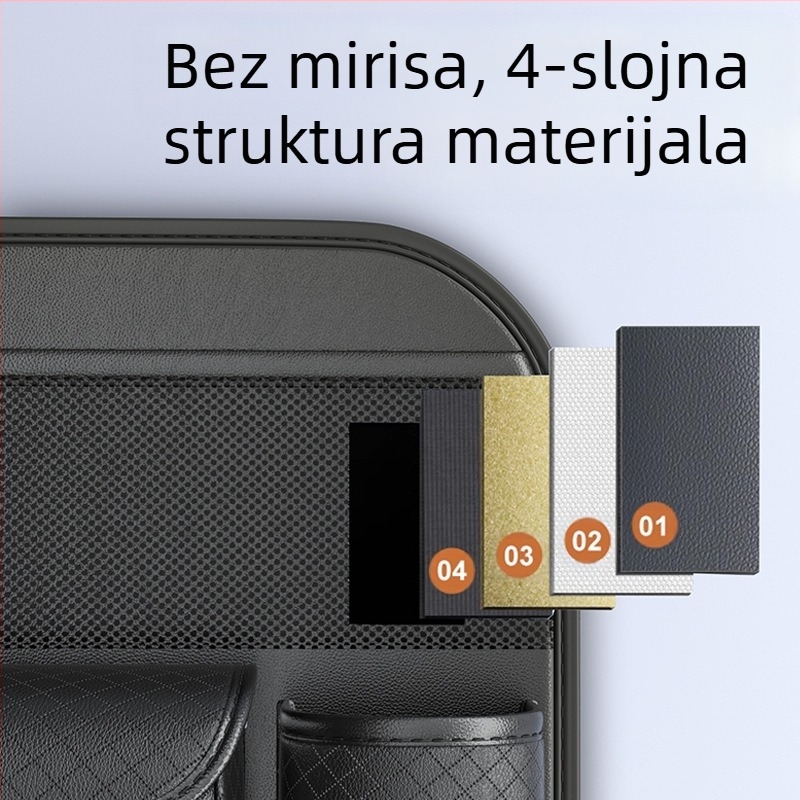 Chegeshi torba za pohranu u automobilu; prirodna koža; stražnji dio sjedala; viseći organizator; vodootporan