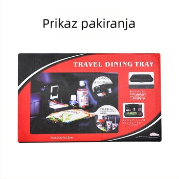 Podnos za blagovanje za stražnju klupu automobila s preklopnim nosačem i držačem za telefon (Plastika; Model: jiachuangqi; Značka: Jiachangqi; Pogodno za naslon stražnjeg dijela sjedala)