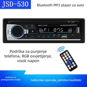 Auto MP3 player Bluetooth hands-free poziva, FM radio, dvostruko USB punjenje, model JSD-530, napajanje 12V