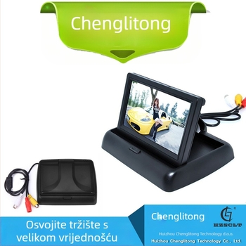 Zaslon za vožnju unatrag CLT-509, TFT zaslon, 800x480 rezolucija, AV ulaz, univerzalna kompatibilnost