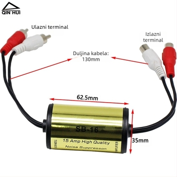 Automobilski audio izolator šuma i interferencije, stereo filtr s zajedničkim uzemljenjem, prilagodljiva obrada — Yino wolf