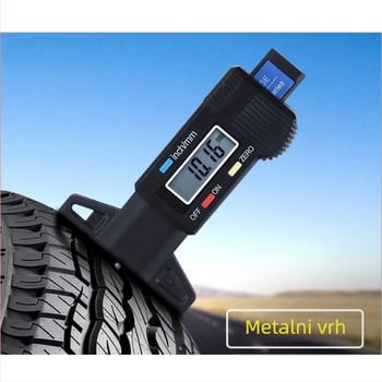 Wodilang Digitalni mjerač dubine za profil gume, 0-25 mm, digitalni zaslon