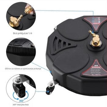 Aksesoar za visokotlačni čistač, okrugli disk za čišćenje, model DD-C09, materijal bakar-plastika, marka Other