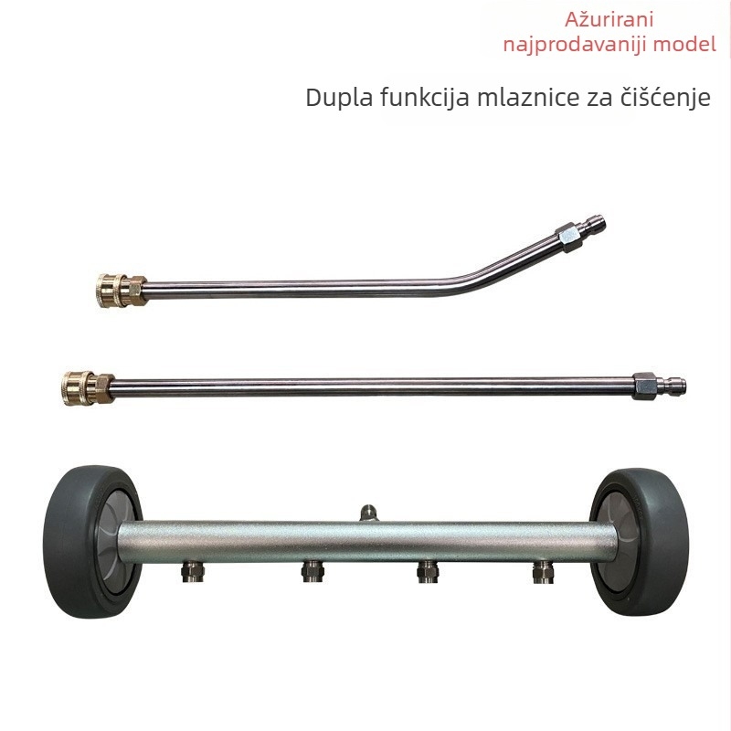 Rige čistač šasije automobila i cestovna četka, dvostruko čišćenje površina, 4000 psi, aluminijska zlitina, 1550 g