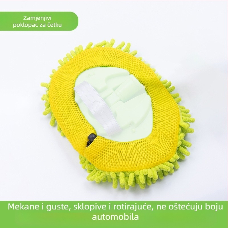 Mop za pranje automobila s chenille materijalom i teleskopskom kovnom drškom; marka Inscription car zhibao; moguća privatna marka; prilagodba: Da