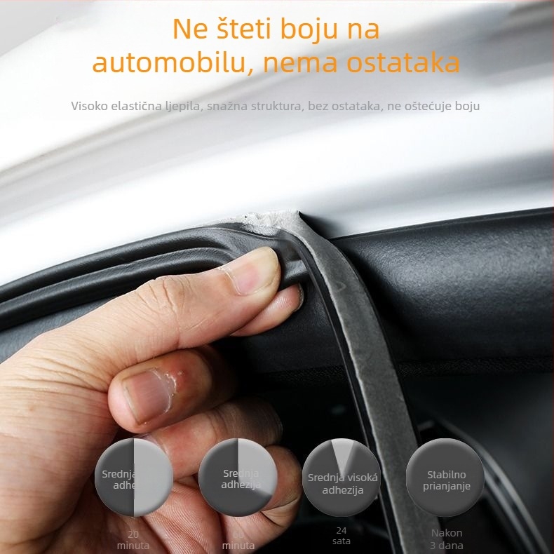 Automobilska brtvena traka Xu Cheng CB-3001, debljina 15 mm, guma, univerzalna za cijeli automobil