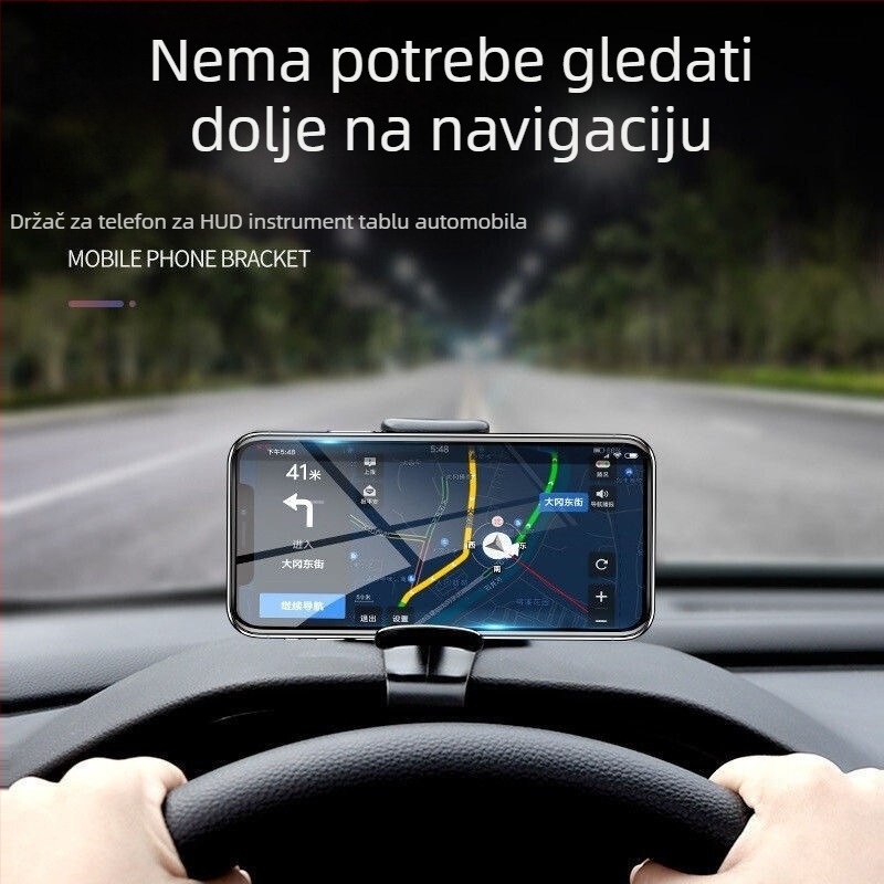Držač za auto za ploču s rotacijom od 360°, prijenosan i ultra tanak, plastičan, model miss12