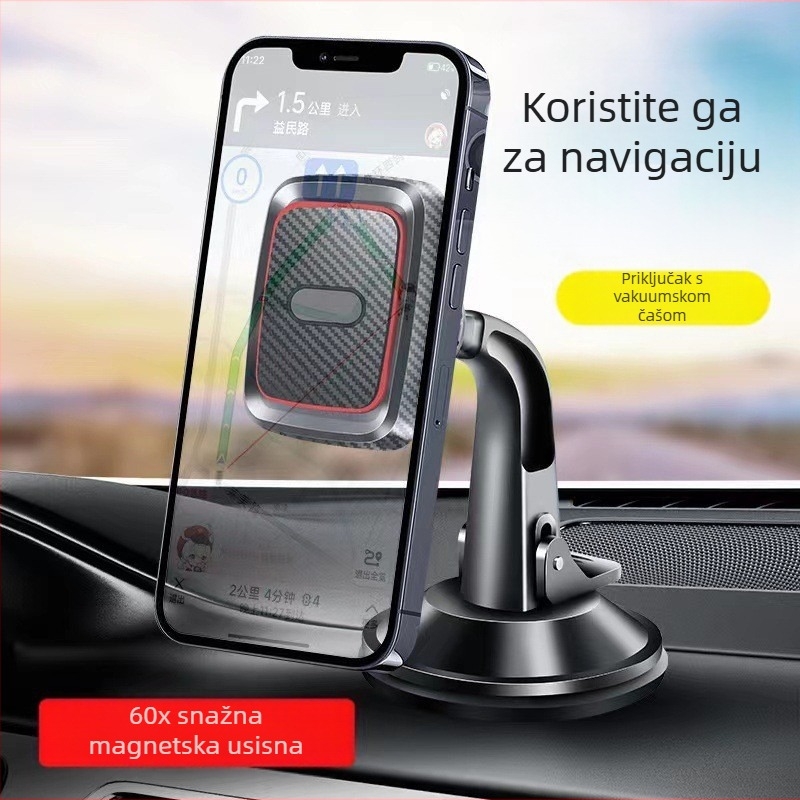 Držač za telefon u automobilu s magnetskim silikonskim usisnim čašom, univerzalno za središnju konzolu