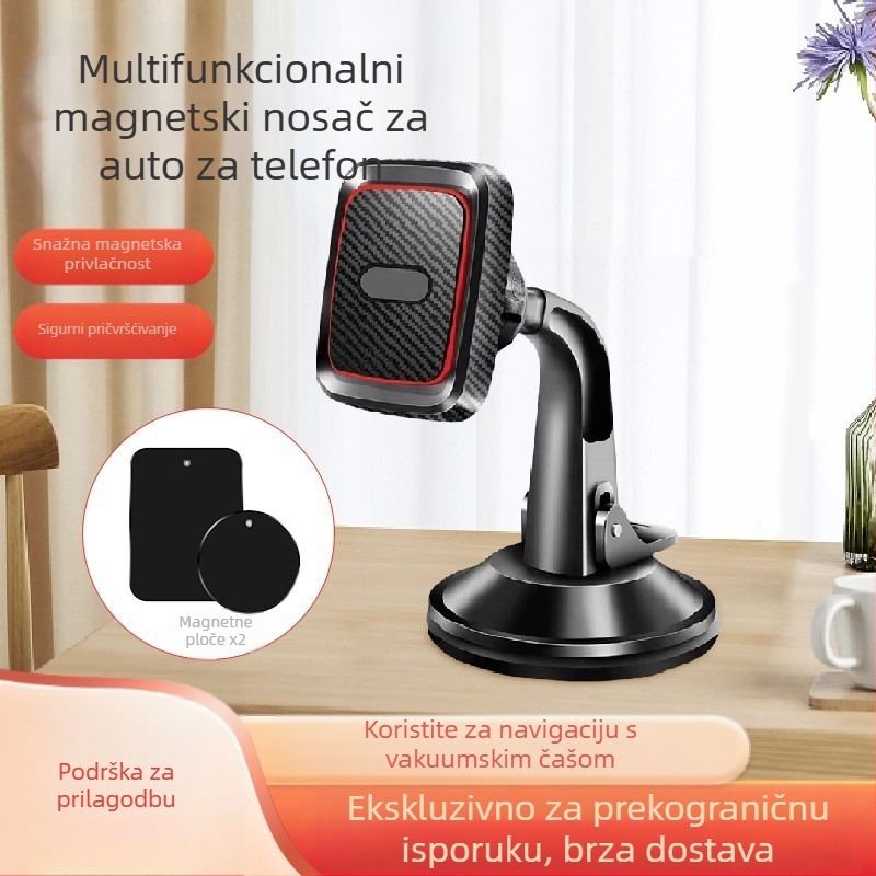 Držač za telefon u automobilu s magnetskim silikonskim usisnim čašom, univerzalno za središnju konzolu