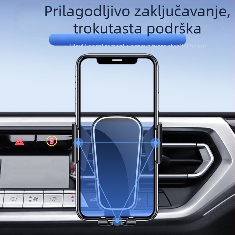 Držač za mobitel u automobilu – otporan na udarce, nosač navigacije za otvor zraka, snap-on pričvršćivanje, univerzalna kompatibilnost vozila